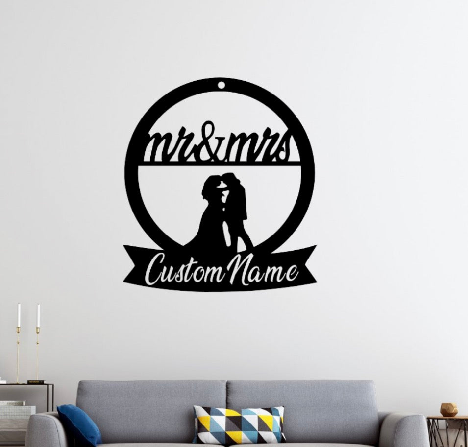 Personalized Mr. & Mrs. Sign