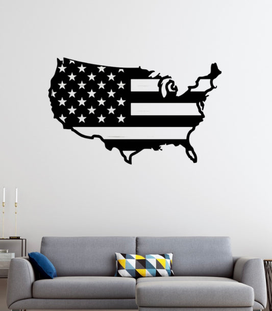 Metal USA Flag